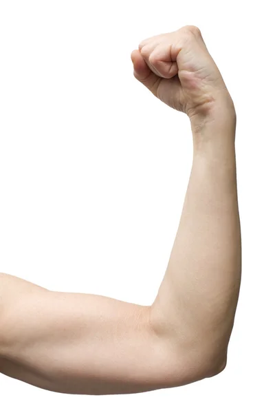 Arm making muscle — Stock Photo, Image
