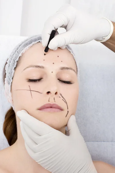Woman cosmetic surgery — Stock Photo, Image
