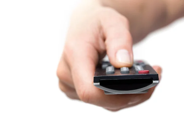 Hand Holding Remote Control — Stock Photo, Image