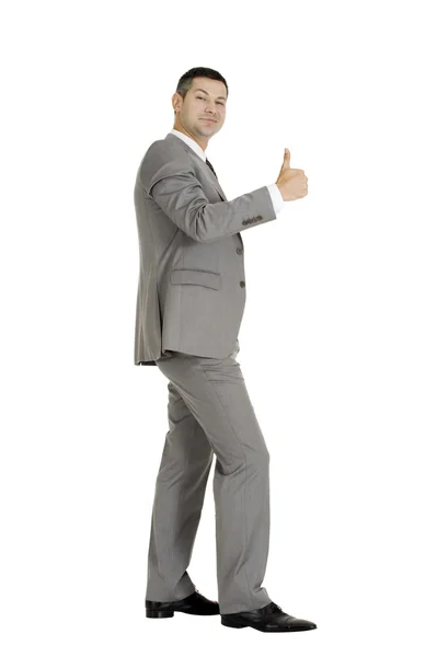 親指を立てたビジネスマン — ストック写真