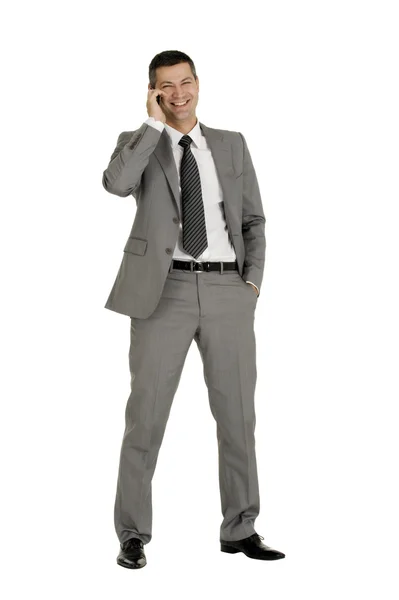Businessman with mobile phone — Stock Photo, Image