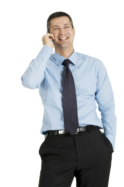Businessman with mobile — Stock Photo, Image