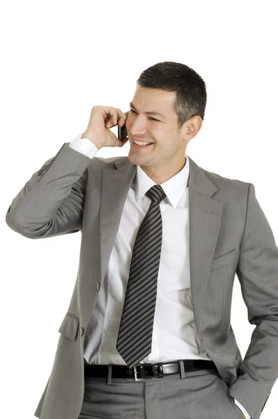 Hombre Negocios Con Teléfono Móvil — Foto de Stock