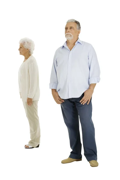 Elderly Couple Separated — Stock Photo, Image