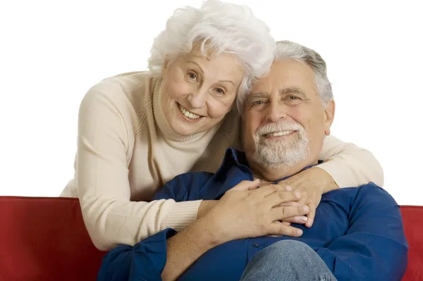 Portrét šťastný pár starších lidí — Stock fotografie