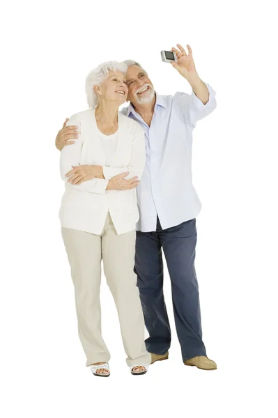 Bejaarde Echtpaar Nemen Foto — Stockfoto