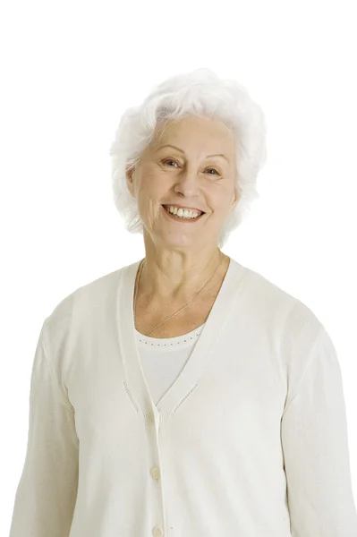 Starsza Kobieta Uśmiechając Się — Zdjęcie stockowe