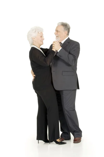 Starší pár, tanec — Stock fotografie