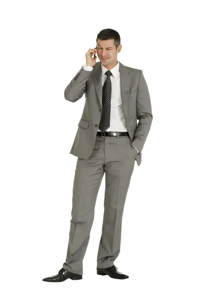 Hombre Negocios Con Teléfono Móvil — Foto de Stock