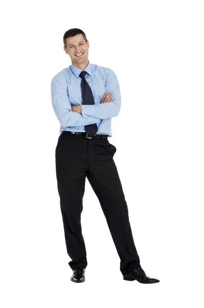 Uomo d'affari con le braccia piegate — Foto Stock