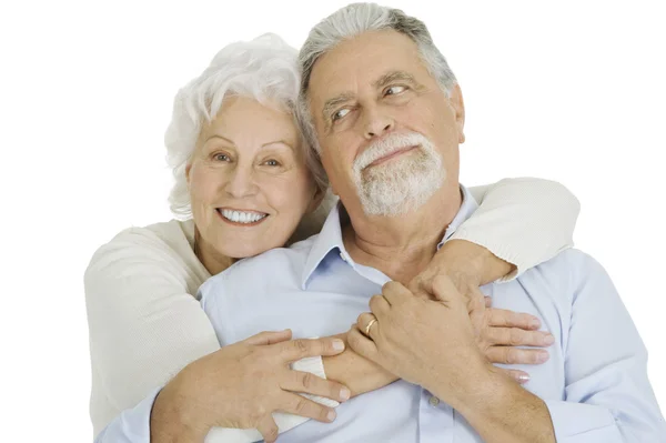 Retrato de um casal feliz de idosos — Fotografia de Stock