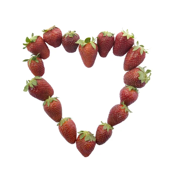 草莓心 — 图库照片