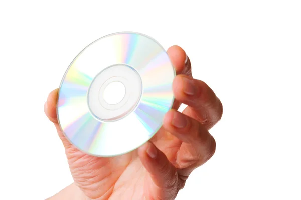 Hand holding one dvd — Stock Photo, Image