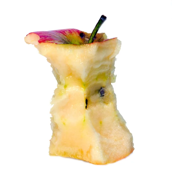 Ett äpple core — Stockfoto