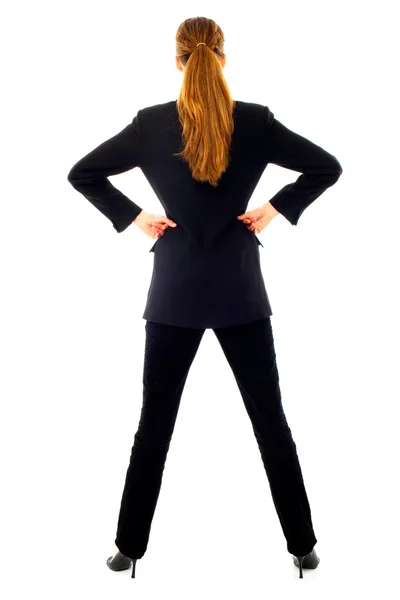 stock image Young businesswoman standing back