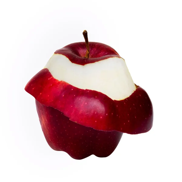 Красная яблочная кожура — стоковое фото