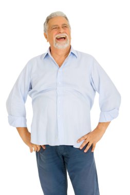 Senior man smiling clipart