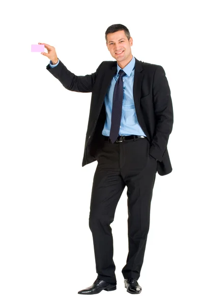 Businessman with post-it — Stock Photo, Image