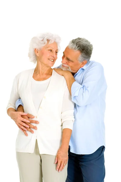 Portrait of a happy couple of elderly — Stock Photo, Image