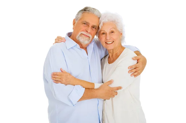 Retrato de um casal feliz de idosos — Fotografia de Stock