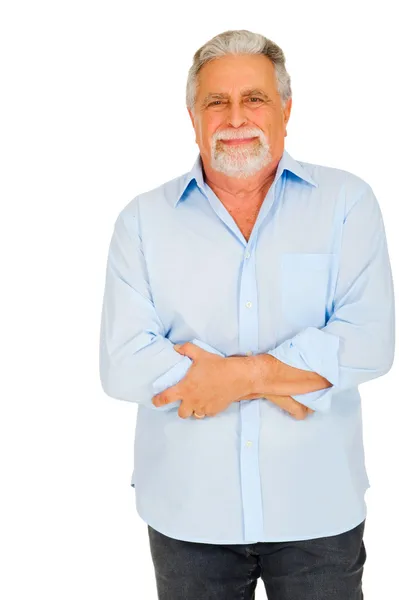 Alter Mann mit Bauchschmerzen — Stockfoto