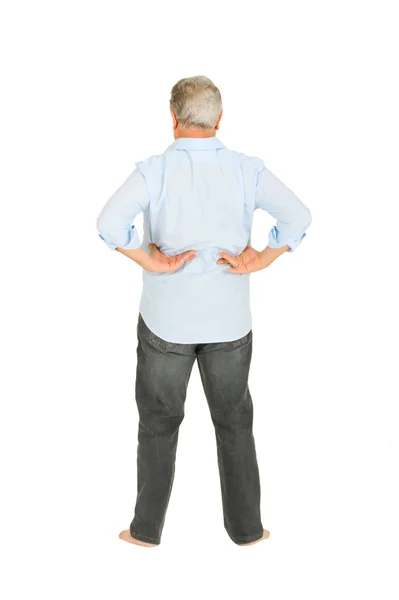 Homem velho com dor nas costas — Fotografia de Stock