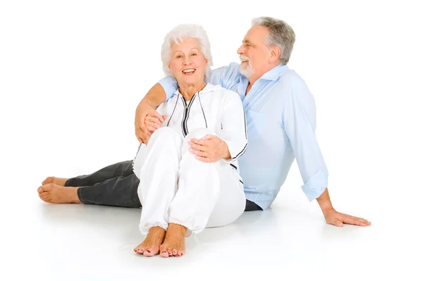 Portrait of a happy couple of elderly — Stock Photo, Image