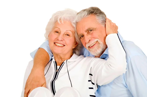 高齢者の幸せなカップルの肖像画 — ストック写真