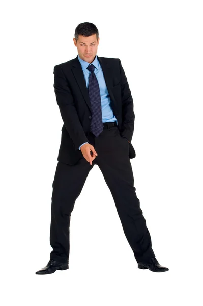 Businessman means down Stock Picture
