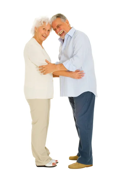 Portrait of a happy couple of elderly Stock Image