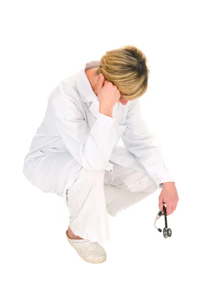 Female doctor concerned — Stock Photo, Image