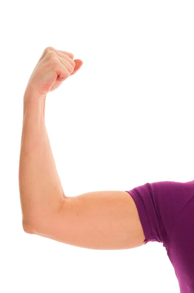 Biceps ženy — Stock fotografie