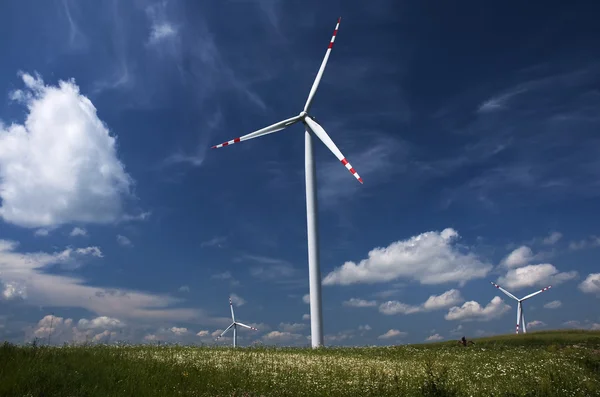 Větrné mlýny, Polsko — Stock fotografie