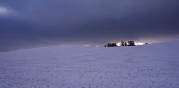 Cenário Inverno Sul Polônia — Fotografia de Stock
