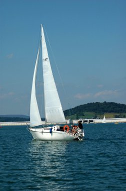 Sailing in Poland 2 clipart