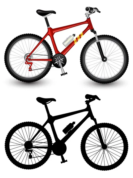 Ізольоване зображення велосипеда Стокова Ілюстрація