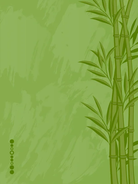 Çiçek arka plan ile bir bambu — Stok Vektör