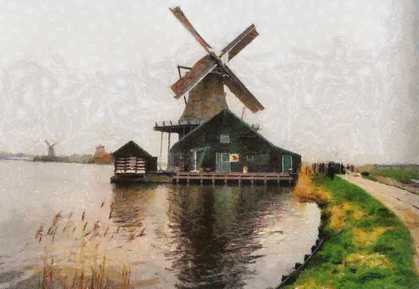 Holanda Molino de viento —  Fotos de Stock