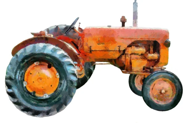Tractor Oil Painting — Stock Photo, Image