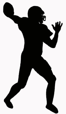 Sport Silhouette - American Football clipart