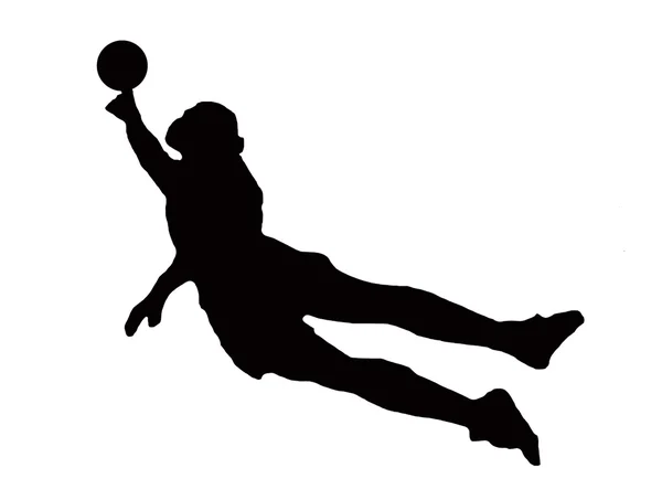 Sport silhouette - futball kapus — Stock Fotó