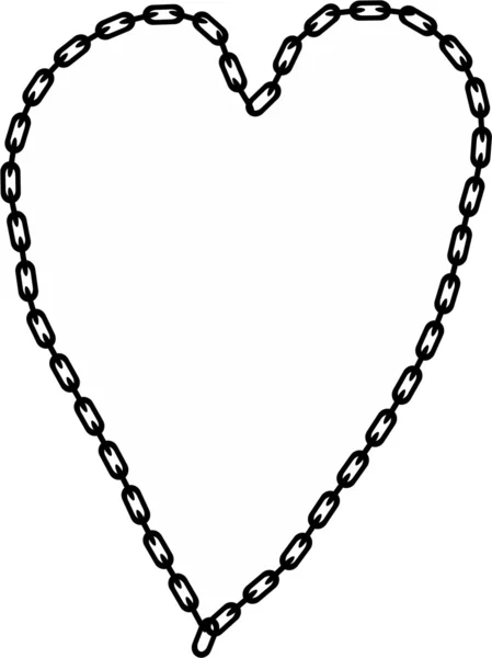 stock vector Chains in hart shape (chains of love)