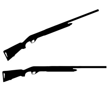 Isolated Firearm - Shotgun clipart