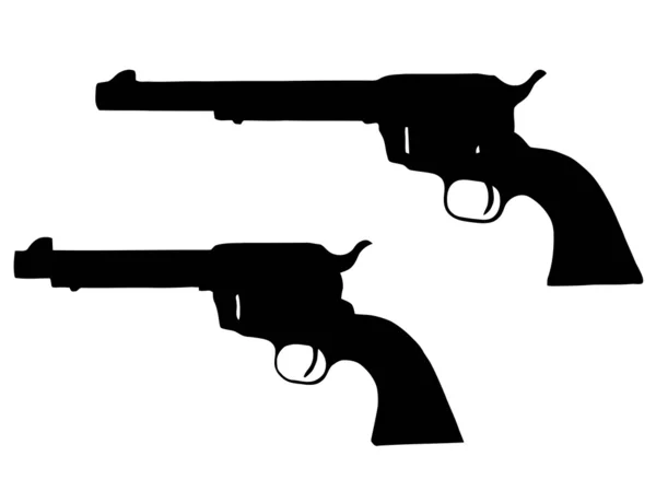 Waffen Silhouette Sammlung - Schusswaffen — Stockvektor