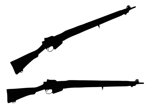 Geïsoleerd Vuurwapen Tweede Wereldoorlog Rifle 303 Kaliber — Stockvector