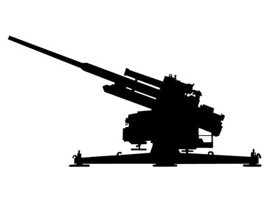 WW2 Series - German 10.5-cm Flak 38 anti aircraft gun clipart