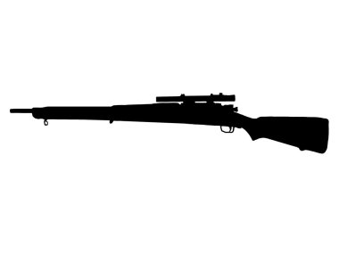 WW2 Series - American Mauser M1 903 Springfield Sniper Rifle clipart