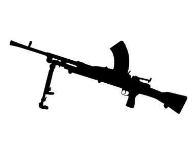 WW2 - Machine Gun clipart