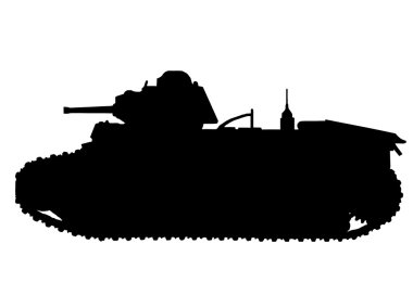 WW2 Series - French Char B1-bis Tank clipart