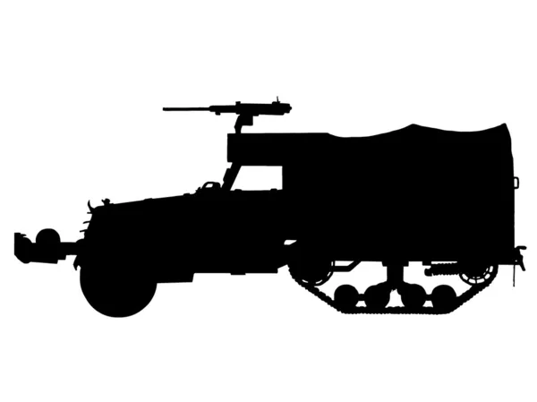 Ww2 Series Amerikaanse Halftrack Pantserwagen — Stockvector